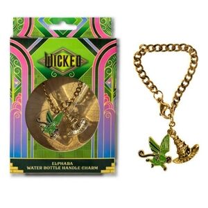 ⚠️Last Chance⚠️ Gold Plated Elphaba Hat & Monkey Handle Charm NIB